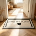 thumbnail image 4 of Summercome Shoes Off Please Door Mat, Cute Welcome Front Door Mat Indoor Outdoor Entrance, Artificial Remove Your Shoes Doormat Rugs for Porch Entry Patio Kitchen Decor, 30x20in, 4 of 7