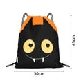 thumbnail image 3 of Halloween Drawstring Bags Pumpkin Backpack Birthday Party Supplies for Kids Party Favors Gift Wrap Bags 11.8 x 18 Inch for Halloween night, 3 of 7