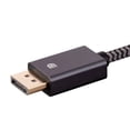 thumbnail image 3 of Monoprice DisplayPort 1.4 EasyPlug Nylon Braided Cable - 3 Feet - Gray (10 Pack) 8K@60Hz, Up to 32.4 Gbps, Compatible with PC, Laptop, TV, Projector, 3 of 4