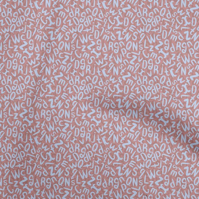 oneOone Polyester Spandex Dark Rose Brown Fabric Alphabet Sewing Craft Projects Fabric Prints By Yard 56 Inch Wide