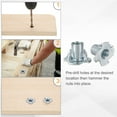 thumbnail image 6 of 5/16x14mm T-Nuts 4 Pronged 0.83" x 0.55" Tee Nut Carbon Steel Fully Thread 50packs, 6 of 7