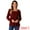 Burgundy, variant on DARING DIVA Women's Vintage Sweater Puff Long Sleeve Ribbed Knit Top XS Burgundy