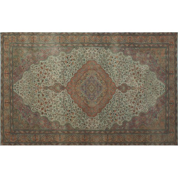 Semi Antique Twila Ivory/Rust Rug, 6'0" x 9'5"