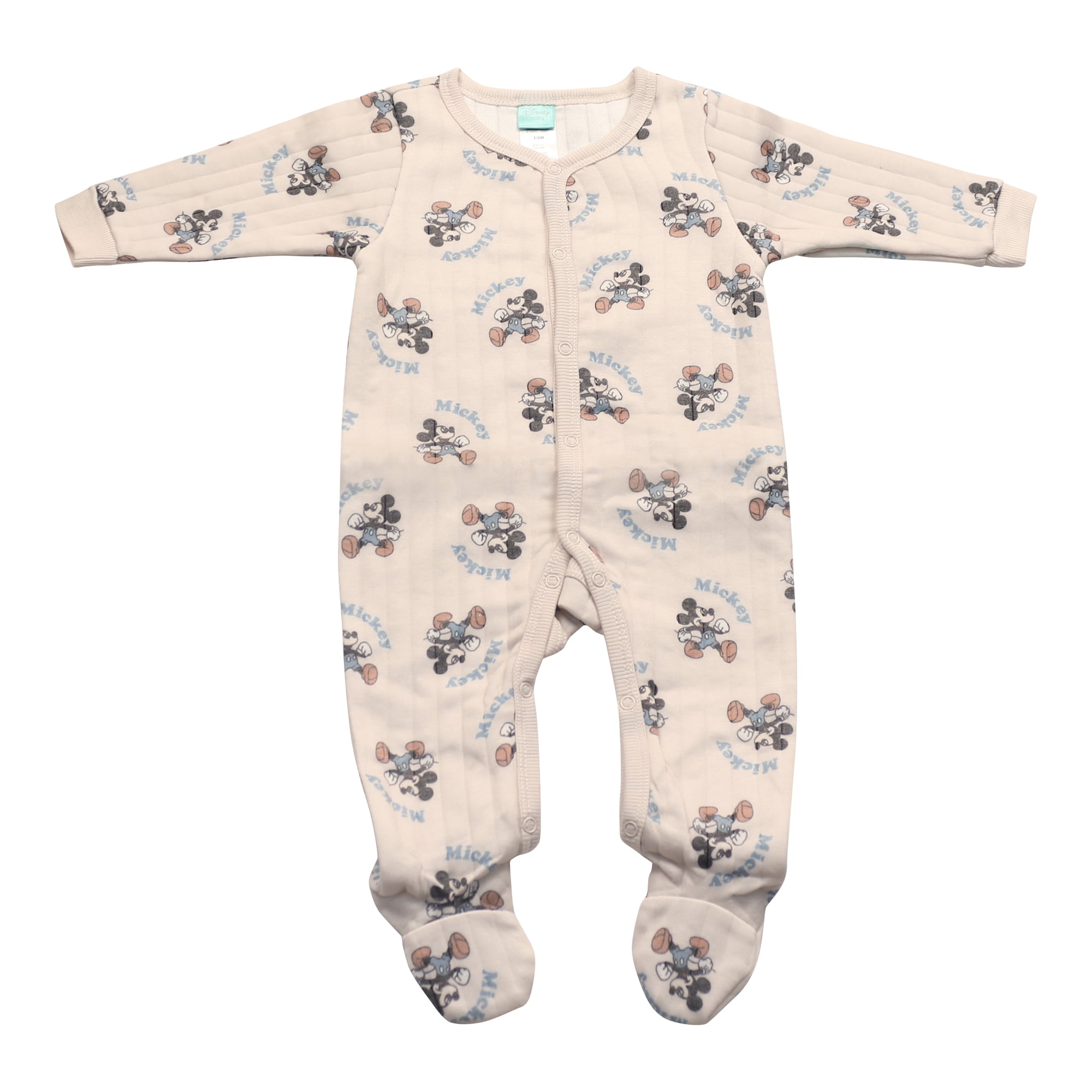 Disney Clothes Baby Boys 2-Pack Quilted Footed Coveralls - Mickey Mouse, Winnie the Pooh and Dumbo (0/3M-6/9M)