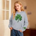 thumbnail image 2 of St. Patrick's Day Girls Hooded Sweatshirt With Print And Pocket Cozy Pullover Casual Kids Top Irish Green Pullover Hoodie 3-14Y, 2 of 4