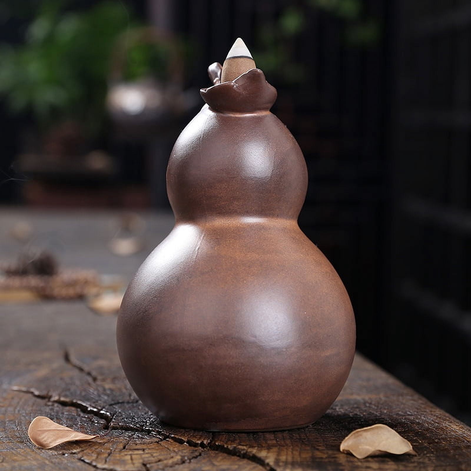 Incense Holder Incense Sticks Backflow Incense Burner Creative Home Decoration Ceramic Crafts Gourd Shape Incense Burner Waterfall Incense Burner Stand(B)