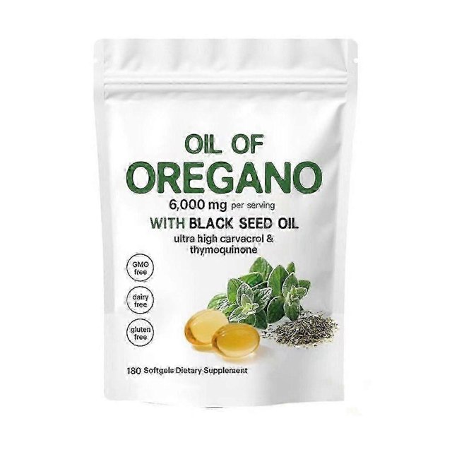 Oil of Oregano Black seed oil 6000mg Nutrition Gels & Chews 180 Count