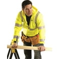 thumbnail image 2 of Large Hi-Viz Yellow OccuLux Premium 9.4 oz Wicking Polyester Class 3 Hoodie Sweatshirt With Front Zipper Closure, 3M Scotchlite 2'' Reflective Tape, Whisk-It Treatment, Elastic Cuff And W, 2 of 2