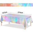 thumbnail image 2 of CSChome Iridescence Tablecloth Iridescence Tablecloth Waterproof Holographic Foil Party Decoration Shiny Rectangle, 2 of 7