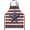 Red Navy, variant on Rustic American Flag Star Kitchen Apron, Adjustable Neck Bib Apron with Wooden Style USA Flag & Star Print for Patriotic Cooking & BBQ