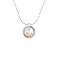 thumbnail image 2 of Delight Jewelry Two-tone Scottie Dog Silhouette Heart Hockey Ring Charm Necklace, 18", 2 of 4