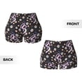 thumbnail image 5 of Picia Snake And Floral1 Printed Workout Shorts for Women Seamless Scrunch Butt Lifting High Waisted Yoga Gym Booty Running Moisture-wicking Short Pants-XX-Large, 5 of 9