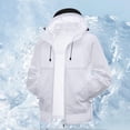 thumbnail image 2 of Fall Jackets for Men, Jacket Mens Rain Outdoor Plain Windbreaker Hiking Raincoats Jogging Breathable Rain Coats White XXXXL, 2 of 6