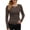 Brown, variant on Womens Ribbed Long Sleeve Crewneck Casual Slim Basic Shirts Fitted Knit Tops Sage Green M