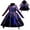 A, variant on Sea Witch Costume w/Crown Wand for Girls Halloween Purple Ocotpus Dress, Size for 3-9Y