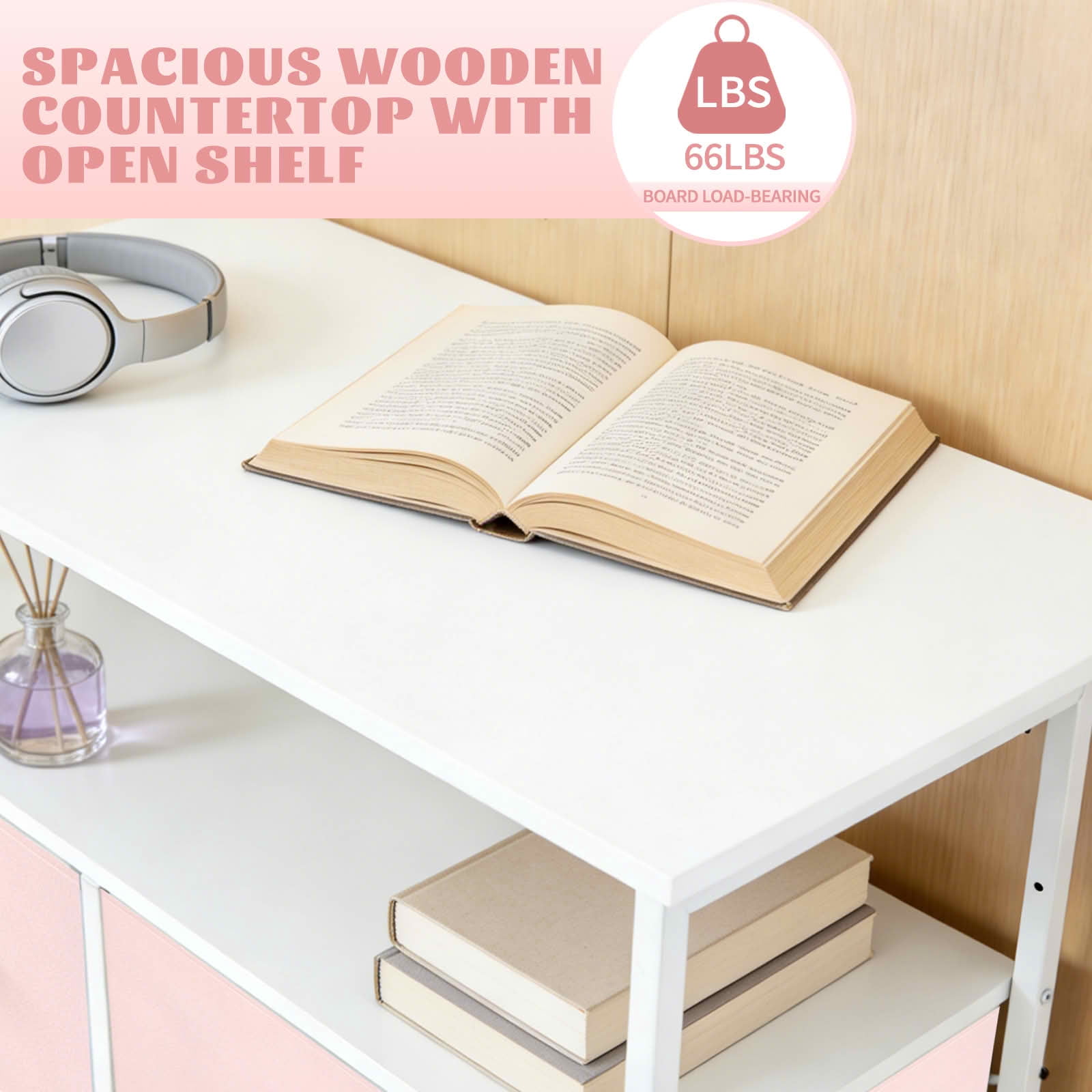 MAYEERTY 45.9-Inch 8-Drawer Fabric Dresser, Tall Storage Cabinet with Open Shelf for Bedroom Closet
