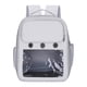 thumbnail image 2 of Mochila transportadora para mascotas, mochila de senderismo para mascotas, ventana transparente, para gatos, perros y animales pequeños, transportador Gris, 2 of 10
