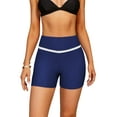 thumbnail image 3 of Alove Women Solid Swimming Trunks Swimming Shorts High Waisted Swim Shorts Tankini Bottoms, 3 of 6