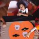 thumbnail image 3 of Juego de mesa de rompecabezas de fieltro Tic-Tac-Toe de Halloween, tapete de calabaza con murciélago fantasma, almohadilla de ajedrez, juguete, color naranja, 3 of 5