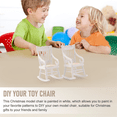 thumbnail image 3 of 2 Pcs 1:12 Toy Miniature Furniture Wooden Rocking Chairs Toy Accessories for Doll House Decoration,White, 3 of 5