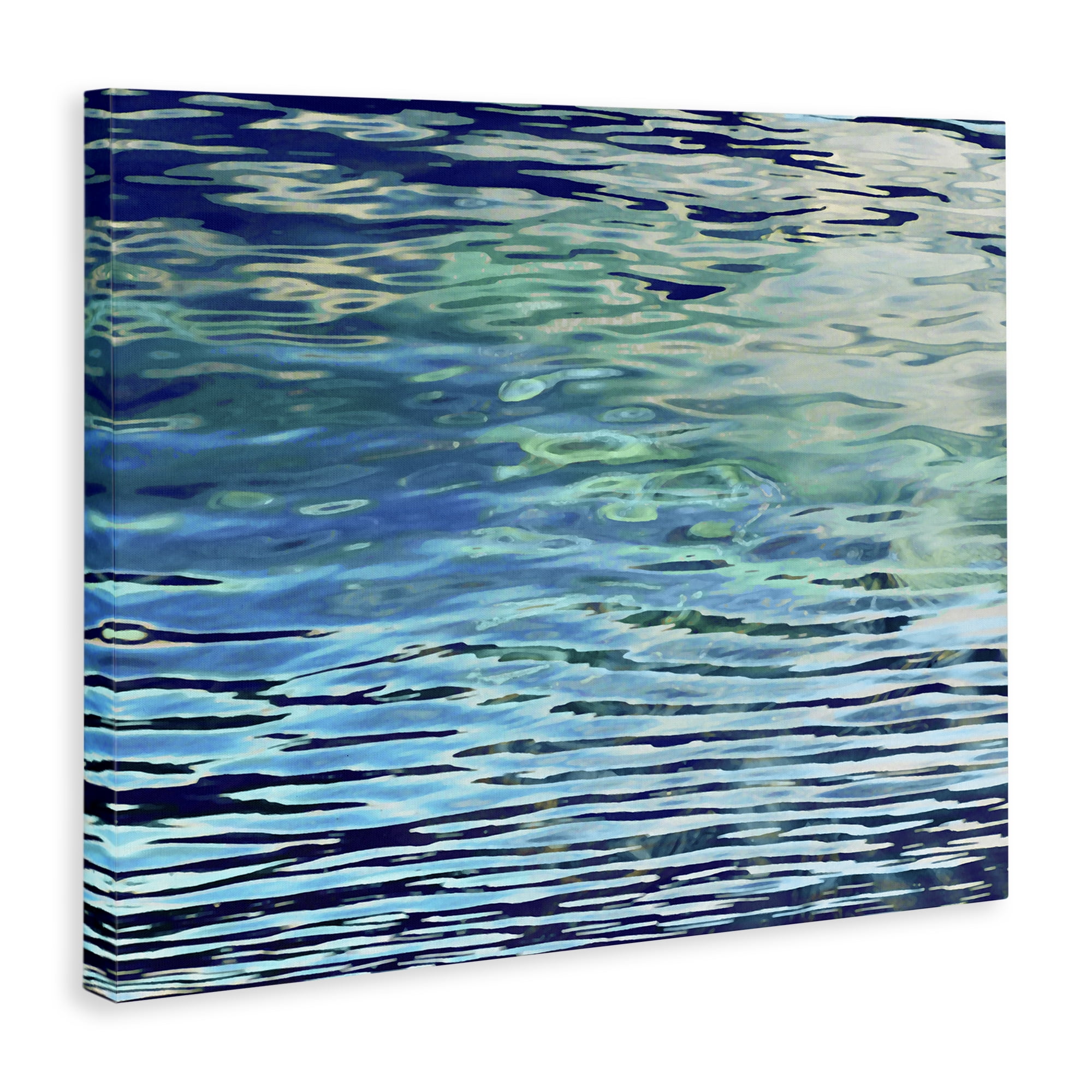 Stupell Industries Sunlit Sea Ripples Landscape & Nature Painting Wrapped Canvas Art Print Wall Art, 30 x 24