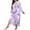 Blue, variant on IQPE Womenâs Long Sleeve Nightgown Butterfly Print Loose Fit Flowy Sleep Dress Plus Size Red