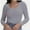 Gray, variant on Womens Long Sleeve Scoop Neck Shirts Knit Tops Slim Fitted Tees Basic Casual Fall Outfits