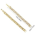 thumbnail image 3 of Elegante pulsera para hombre, joyería de Hip Hop, diamantes de imitación de cristal, diamantes, collar de cadena de eslabones chapado en oro cubano, 20 cm, 3 of 4