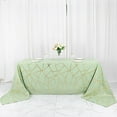 thumbnail image 2 of BalsaCircle 90" x 156" Sage Green Gold Metallic Geometric Design Polyester Rectangle Tablecloth, 2 of 8