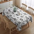 thumbnail image 2 of White Cow Milk Cow Pattern Rectangle Tablecloth 60"x84",Waterproof Polyester Rectangle Table Cloth, Wipeable Spillproof Polyester Tablecloth for Dining, Camping, Indoor and Outdoor, 2 of 5