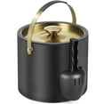 thumbnail image 3 of 3.2L Modern Insulated Ice Bucket with Silicone Lid, Scoop, Strainer, Double Wall Stainless Steel Ice Bucket for Parties & Cocktail Bar,Ideal for Gift, 3 of 9