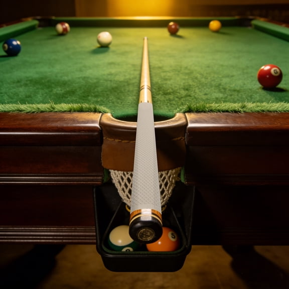 POPETPOP Durable White Antislip Cue Sleeve with Reinforced Design for Home Pool Cue Accessories