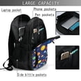 thumbnail image 4 of Disketp Space Planet Mochila de Viaje Estampada para Laptop con Puerto de Carga USB, Mochila Impermeable para Computadora – Regalo para Hombres y Mujeres, 4 of 7