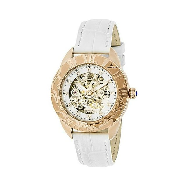 Empress EM1106 Godiva Ladies White Leather Watch