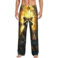 thumbnail image 2 of Lsque Tree Meditating Raccoon Print Men's Pajama Pants, Lounge Pant - Comfortable Home Wear,Elastic Waistband, Stylish Design-Medium, 2 of 9