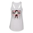 thumbnail image 2 of Wild Bobby, Betty Boop Sugar and Spice Wink Betty Boop Ladies Racerback Tank Top, White, Large, 2 of 5