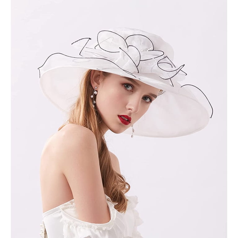 Women Large Flower Tea Party Fascinator Hat Church Cocktail  display picture 1