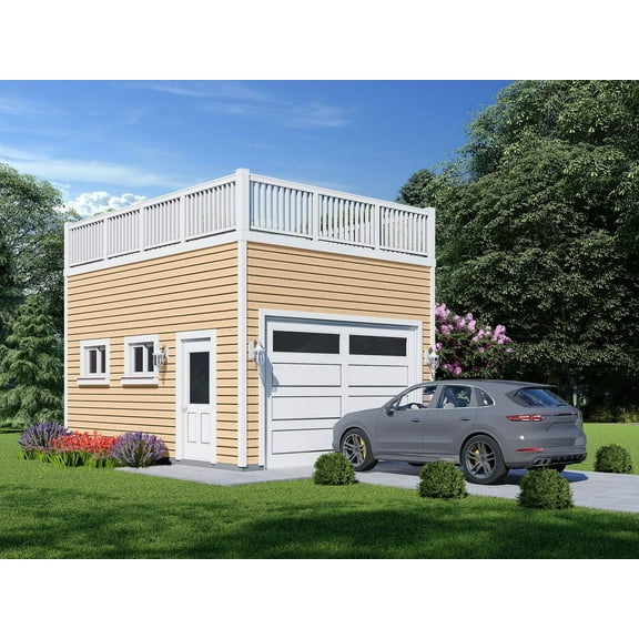 763-3001: Modern Garage 0 Bed, 0 Bath Luxury Home Plan, 0 Sq Ft: Full Blueprints with License to Build by Home Plan Marketplace - Lesuto