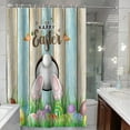 thumbnail image 4 of Easter Clearance 2024! CWCWFHZH Rustic Easter Shower Curtain Watercolor Rabbit Bunny Floral Bathroom Curtains Spring Holiday Bathroom Decor Washable Durable Fabric, 4 of 5