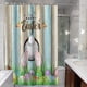 thumbnail image 4 of Ahorros Garantizados, Cortina de ducha de Pascua con diseño de conejito de acuarela y flores, decoración de baño para vacaciones de primavera, tela lavable Akmoler, 4 of 9