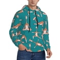 thumbnail image 2 of Wukai Giraffes Doing Various Yoga Print Men Hoodies Fleece Sweatshirts Long Sleeve Sweaters Pullover Fall Outfits Winter Clothes-4X-Large, 2 of 7