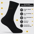 thumbnail image 4 of 6 Pairs Men's Dress Socks Thin Black Cotton Crew Socks for Men Seamless Toe Classic Ribbed Cuff, 4 of 6