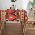 thumbnail image 3 of DouZhe Rectangular Tablecloth, Native Southwestern Aztec Ethnic Table Cloth for Kitchen Dinning Tabletop, 72" x 54" Waterproof Polyester Table Cover, 3 of 8