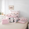 thumbnail image 6 of Homewish Cartoon Cats Twin Bedding Sets 7-Piece for Kids Teens,Kawaii Animal Bedding Comforter Set Microfiber,Dreamy Princess Breathable Sheet Sets,Super Cozy Room Decor,Reversible, 6 of 8