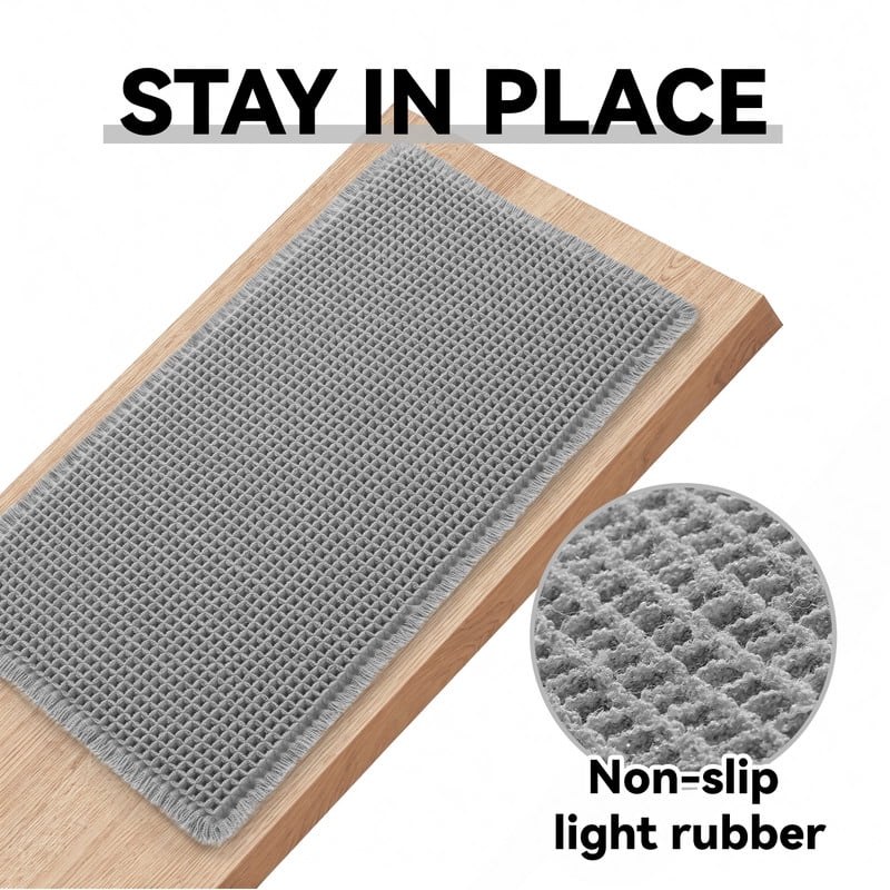 SIXHOME Bathroom Rugs Soft Small Bath Mat Waffle Style Absorbent Bath Mats for Bathroom Floor Boho N(图3) SIXHOME Bathroom Rugs Soft Small Bath Mat Waffle Style Absorbent Bath Mats for Bathroom Floor Boho N(图3)