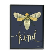 Stupell Industries Patterned Insect Bug Kind Calligraphy Graphic Art Black Framed Art Print Wall Art, Design by Katie Doucette