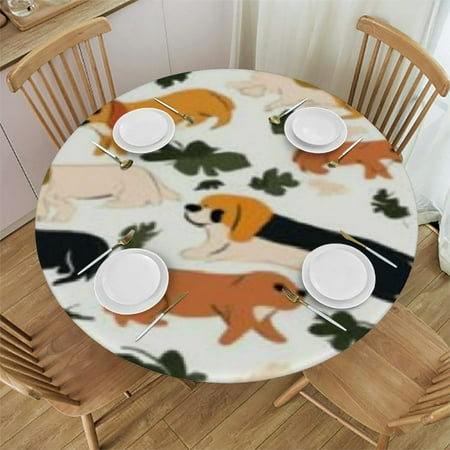 

Patifu Dog Theme Round Tablecloth Stain-Resistant Washable 100% Polyester for Indoor Outdoor Tablecloth Restaurants Weddings Parties - Home Kitchen Outdoor Decoration Tablecloths 46 -50
