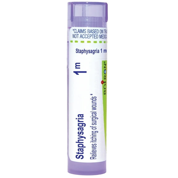 Boiron Staphysagria 1M, Homeopathic Medicine for Itching Of Surgical Wounds, 80 Pellets