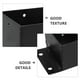 thumbnail image 3 of Soporte de valla de aluminio para exteriores, base protectora de poste ajustable, cubiertas negras para postes de barandilla y soportes metálicos para postes de valla, 3 of 8