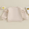 thumbnail image 4 of Chandails Décontractés à Col Rond pour Tout-Petites Filles, Volants, Manches Longues, Pulls, Hauts, Chemise, 4 of 7